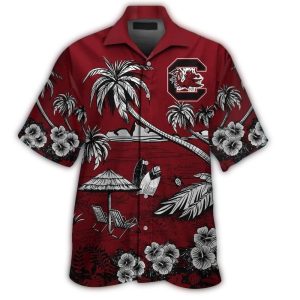 South Carolina Gamecocks Floral Beach Tropical Hawaiian Shirt