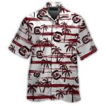 South Carolina Gamecocks Coconut Distressed Tropical Hawaiian Shirt