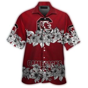 South Carolina Gamecocks Floral Flower Vintage Hawaiian Shirt