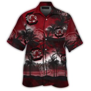 South Carolina Gamecocks Coconut Sunset Tropical Hawaiian Shirt