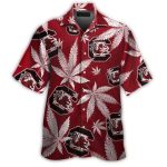 South Carolina Gamecocks Weed Floral Hawaiian Shirt