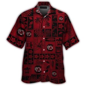 South Carolina Gamecocks Floral Vintage Tropical Hawaiian Shirt