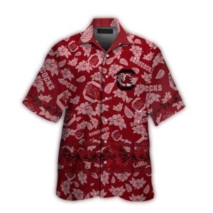 South Carolina Gamecocks Pattern Floral Flower Hawaiian Shirt