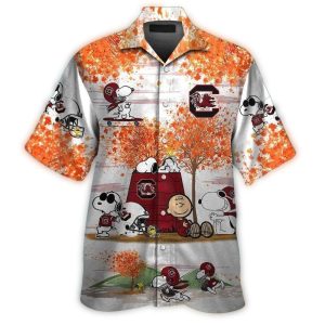 South Carolina Gamecocks Snoopy Autumn Hawaiian Shirt