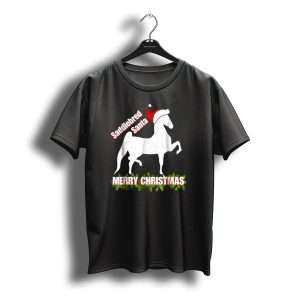 Saddlebred Santa Merry Christmas American Saddlebred Horse Training Gaited Bh T-Shirt