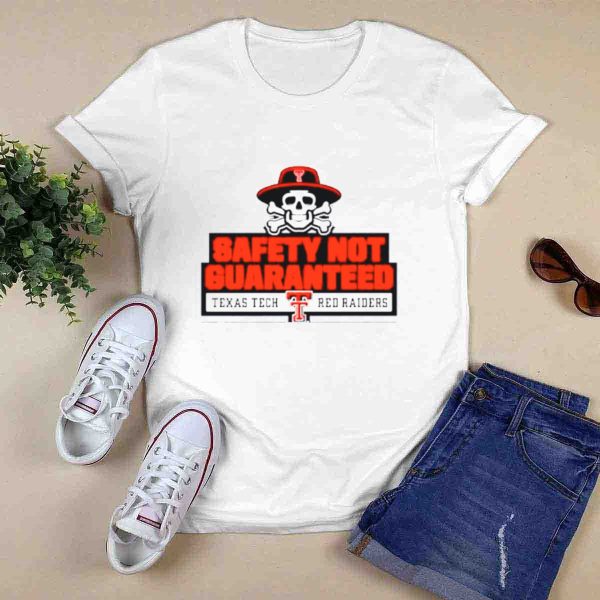 Safety Not Guaranteed Texas Tech Red Raiders Skull T Shirt 0