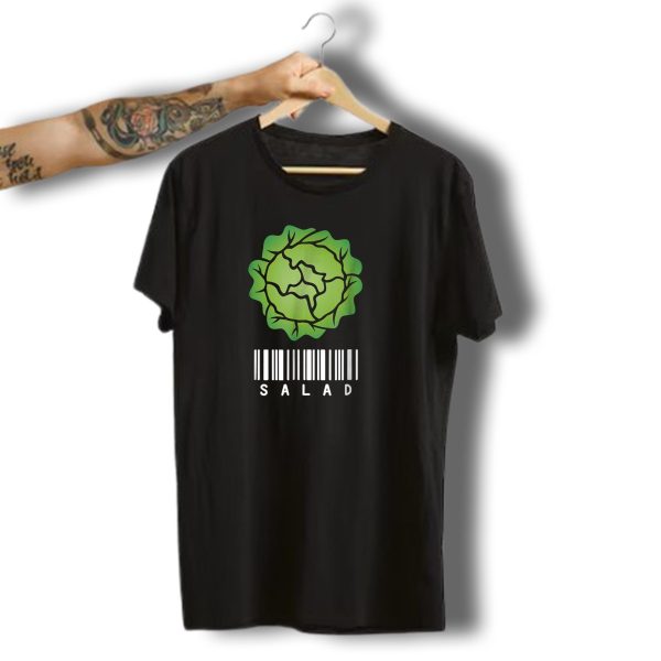Salad Funny Lettuce Barcode Halloween Food Group T Shirt t shirt 1