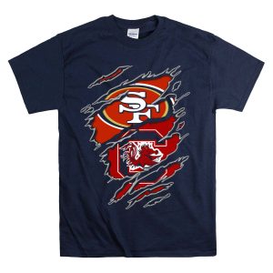 San Francisco 49Ers South Carolina Gamecocks Claw Marks T-Shirt