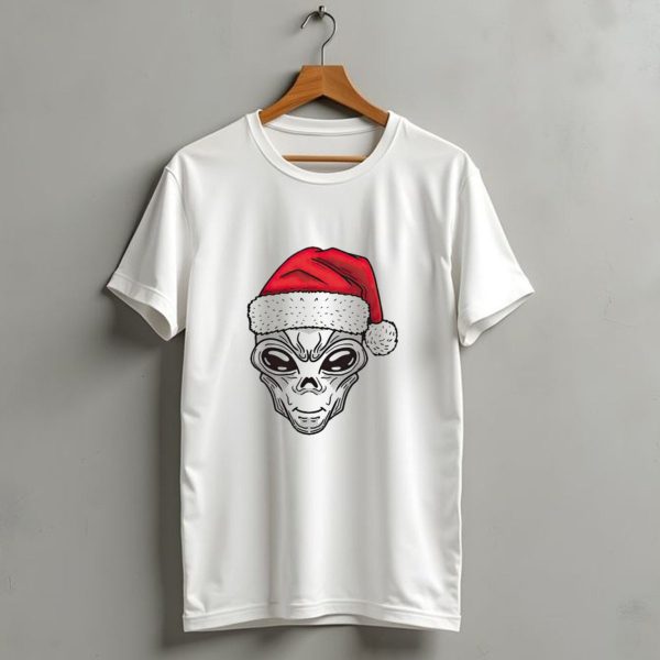 Santa Alien Christmas Hat Festive Extraterrestrial T Shirt 1 t shirt 1