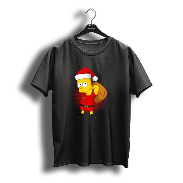 Santa Bart Simpson Christmas Holiday T Shirt t shirt 1