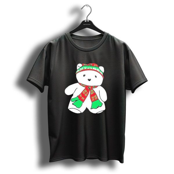 Santa Bear Minnesota Christmas Scarf And Hat Bundle T Shirt 1 t shirt 1