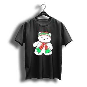 Santa Bear Minnesota Christmas Scarf And Hat Bundle T-Shirt