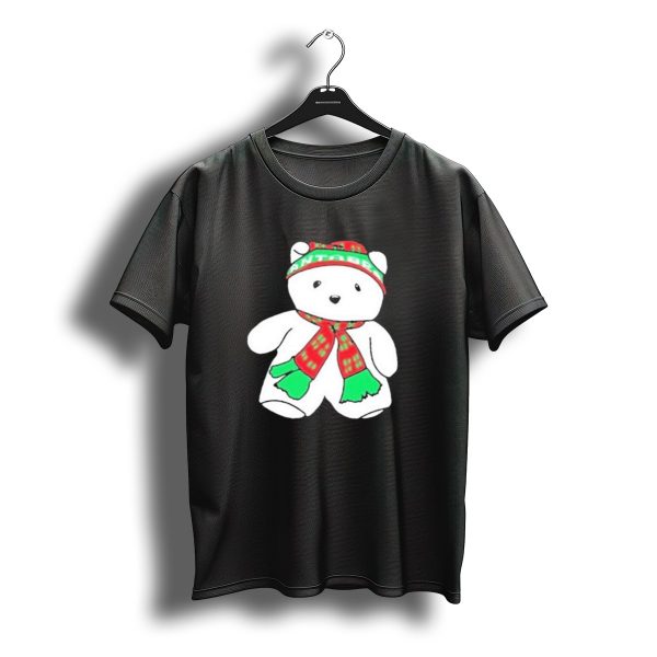 Santa Bear Minnesota Christmas Scarf And Hat Bundle T Shirt t shirt 1