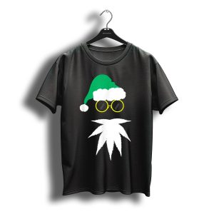 Santa Beard Weed Leaf Naughty Christmas Marijuana T-Shirt