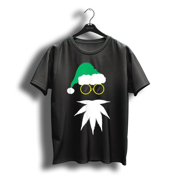 Santa Beard Weed Leaf Naughty Christmas Marijuana T Shirt t shirt 1
