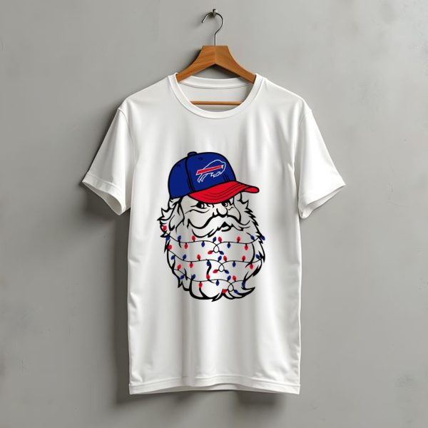 Santa Buffalo Bills Christmas Lights Beard Football T Shirt t shirt 1