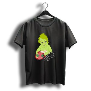 Santa Bye Bye Grumpy Green Christmas Character Cookies T Shirt 1