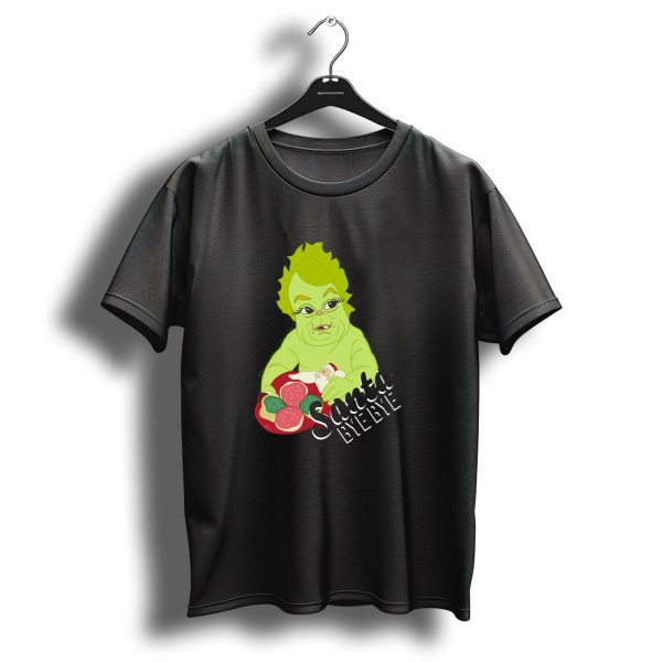 Santa Bye Bye Grumpy Green Christmas Character Cookies T Shirt 1 t shirt 1