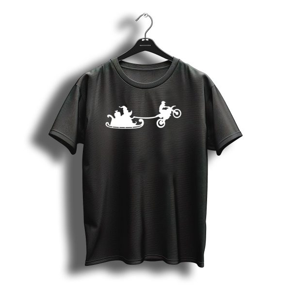 Santa Christmas Motocross Sleigh Ride T Shirt t shirt 1
