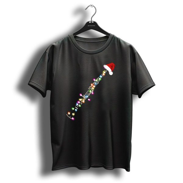 Santa Clarinet With Christmas Lights T Shirt 1 t shirt 1