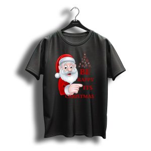 Santa Claus Be Happy Its Christmas Snowflake Tree T-Shirt