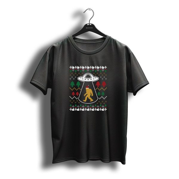 Santa Claus Bigfoot Ufo Christmas T Shirt t shirt 1