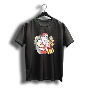 Santa Claus Cool Christmas Peace Sign Holiday Delivery T-Shirt