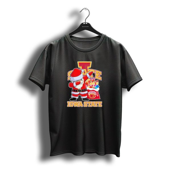 Santa Claus Dabbing Iowa State Cyclones Christmas T Shirt t shirt 1