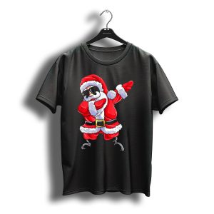 Santa Claus Dabbing Pose With Sunglasses Christmas Fun T-Shirt