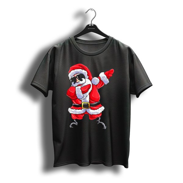 Santa Claus Dabbing Pose With Sunglasses Christmas Fun T Shirt t shirt 1
