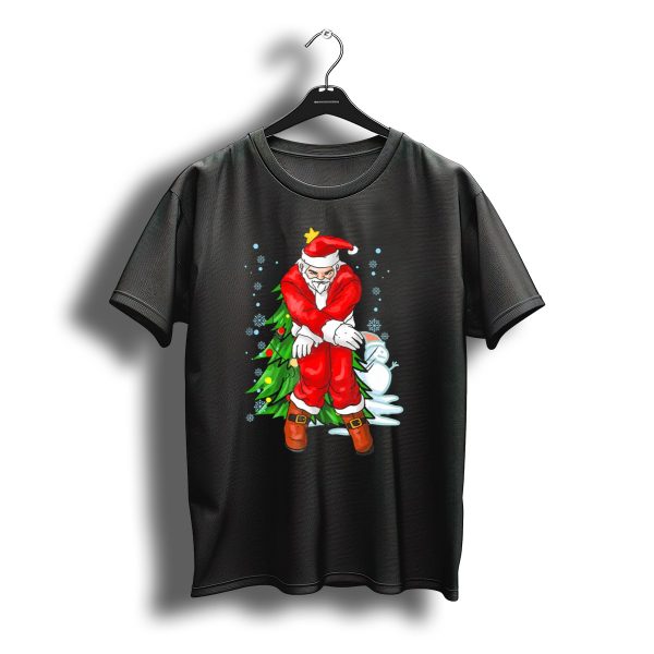 Santa Claus Funny Dance Holiday Christmas Tree Snowman T Shirt t shirt 1