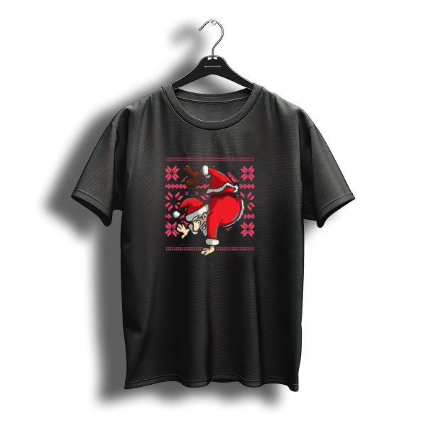 Santa Claus Handstand Ugly Christmas Sweater Gymnast T Shirt t shirt 1