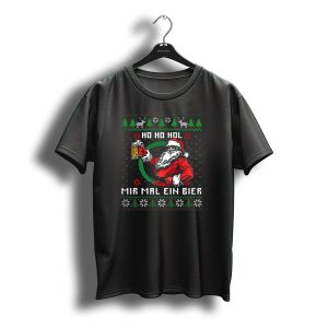 Santa Claus Ho Ho Ho Hol Mir Mal Ein Bier Christmas T-Shirt