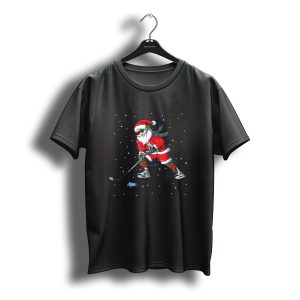 Santa Claus Hockey Christmas Humor T-Shirt