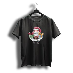 Santa Claus Holding Christmas Gifts T-Shirt