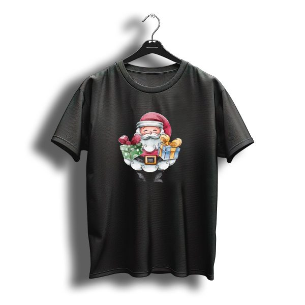 Santa Claus Holding Christmas Gifts T Shirt t shirt 1