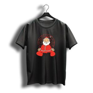 Santa Claus Meditating Christmas Spiritual Yoga Me Zen Holiday Relaxation T-Shirt