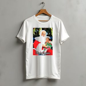 Santa Claus Nicolas Cage Merry Cagemas Christmas Scene T-Shirt