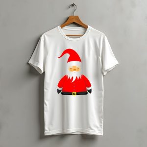 Santa Claus Outfit On Christmas Cartoon T-Shirt