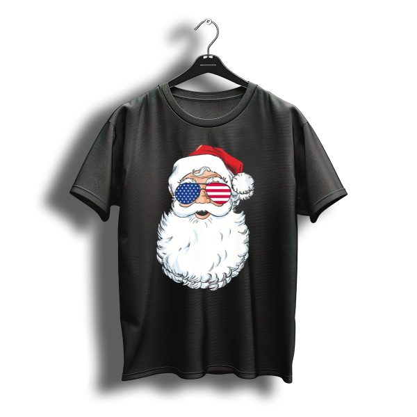 Santa Claus Patriotic Usa Sunglasses Christmas T Shirt t shirt 1