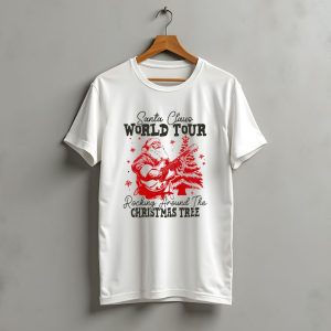 Santa Claus World Tour Rocking Around The Christmas Tree T-Shirt