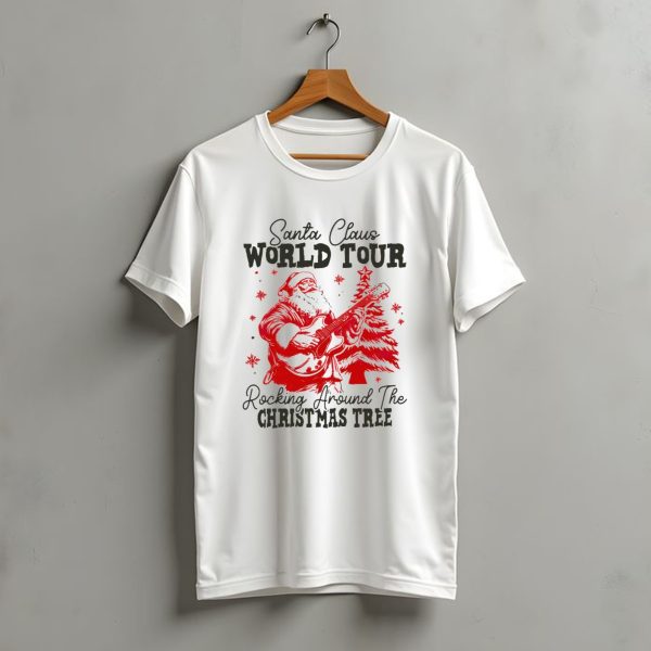 Santa Claus World Tour Rocking Around The Christmas Tree T Shirt t shirt 1