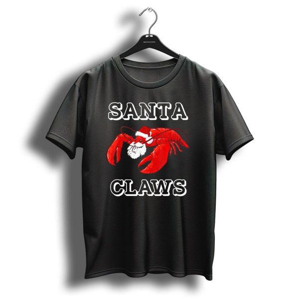 Santa Claws Festive Lobster Santa Hat Christmas Humor T Shirt 1 t shirt 1
