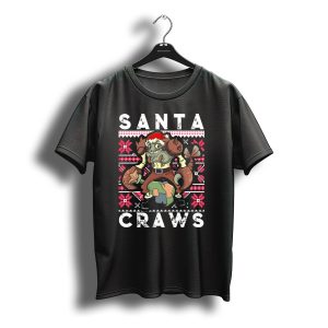 Santa Craws Crab Crawfish Christmas Caju Santa Craws T-Shirt