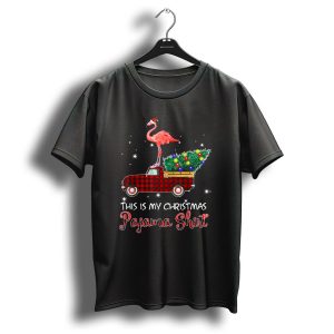 Santa Flamingo Riding Red Truck This Is My Christmas Pajama T Shirt