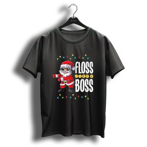 Santa Floss Like A Boss Christmas Xmas Flossing Lights T Shirt