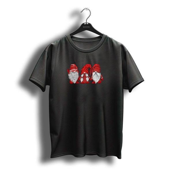 Santa Gnome Trio Red Hat Christmas Gnomes T Shirt t shirt 1