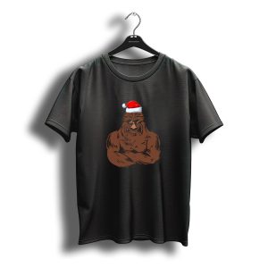 Santa Gorilla Christmas Festive Holiday T-Shirt