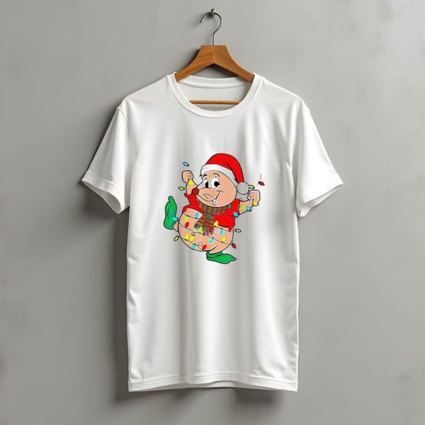 Santa Gus Wrapped In Christmas Lights T Shirt t shirt 1