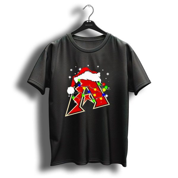 Santa Hat Arizona Diamondbacks Christmas Lights T Shirt 1 t shirt 1
